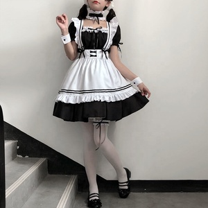 Women Cosplay Maid Outfit Uniform Costume Clothing Anime Maid Costume Cosplay <strong>Lolita</strong> Maid <strong>Dress</strong> With Headwear Sets - Product Image 3
