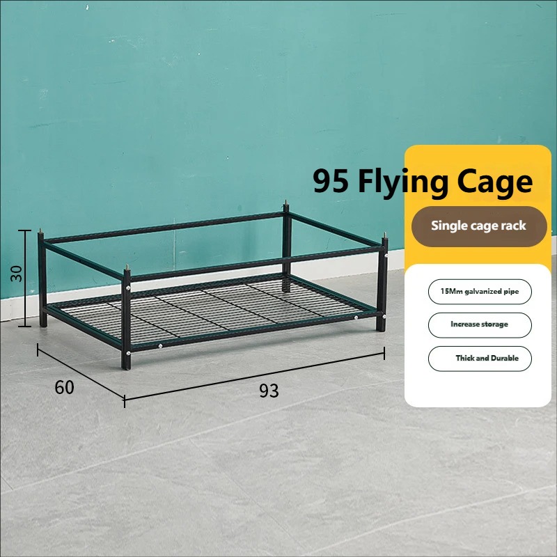 gabbia per volo, gabbia singola, scaffale di stoccaggio - nero