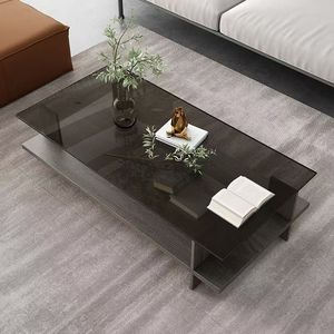 <span class=keywords><strong>Table</strong></span> basse carrée moderne <span class=keywords><strong>en</strong></span> <span class=keywords><strong>verre</strong></span> trempé <span class=keywords><strong>et</strong></span> <span class=keywords><strong>en</strong></span> bois fabriqué à la main pour le salon ou le bureau Ensemble durable pour les petits espaces - Product Image 4