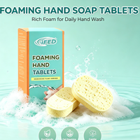 Tablettes de savon moussant pour les mains, biodégradables, en vrac, avec étiquette privée personnalisée, pour une mousse fine et crémeuse