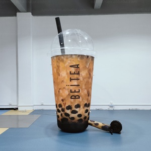Reuze opblaasbare <span class=keywords><strong>bubble</strong></span> tea beker/ opblaasbare koffiebeker met <span class=keywords><strong>led</strong></span>-verlichting voor promotionele evenementen/theewinkel/winkelcentrum - Product Image 5