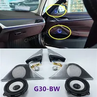 Kit Upgrade Speaker BMW G30 2017-2023, Cover Speaker Pintu LED, Mid Bass Tweeter Subwoofer, Sistem Suara Premium