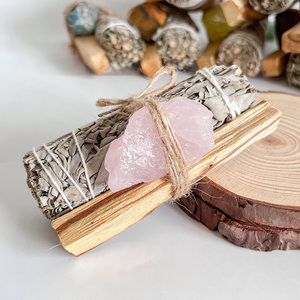 Vente en gros en vrac Cristal naturel Artisanat Nettoyage de la maison Énergie négative <span class=keywords><strong>Sauge</strong></span> <span class=keywords><strong>blanche</strong></span> Encens Santo Palo Bâton de taches - Product Image 5