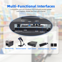 Terminal de point de vente compact tout-en-un, écran HD non tactile de 15,6 pouces, caisse enregistreuse pour supermarché, restaurant