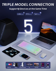 คีย์บอร์ด Zornher CG870 แบบตั้งโปรแกรมได้ ไฟ RGB Backlit สามโหมด พับได้ เงียบ คีย์บอร์ดแบบ Mechanical สำหรับเล่นเกม E-Sports และใช้งานในสำนักงาน - Product Image 3