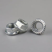 Écrou à bride hexagonale M10 DIN 6923 en acier au carbone poli, dentelé, verrouillable, anti-vibration, haute résistance à la traction pour les secteurs de la santé et de l'exploitation minière