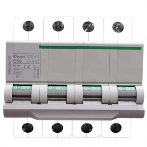 OSMC32N4C50 เบรกเกอร์วงจรขนาดเล็ก MCB 4 ขั้ว C Curve 50A สวิตช์อากาศ ติดตั้งบนราง DIN อุปกรณ์ความปลอดภัยทางไฟฟ้า - Product Image 1