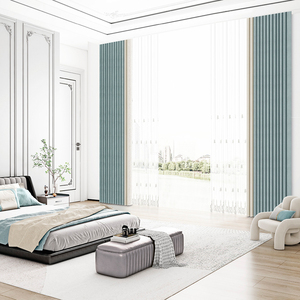 ستائر تعتيم أنيقة فاخرة أجنحة ميدان النار ستائر نافذة فندق ستائر غرفة المعيشة مع ستارة شفافة - Product Image 1