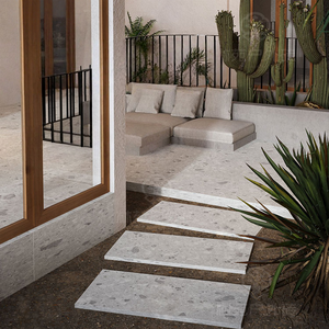 R11 gạch terrazzo chống trượt 600x600 & 600x1200 cho hội trường, nhà bếp, phòng tắm, cửa hàng, sân vườn ngoài trời chống mài mòn bề Mặt Mộc Mạc