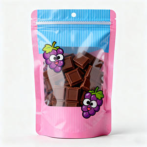 ถุงคอมโพสิตโปร่งใสสูงที่กำหนดเองที่มีหน้าต่างสำหรับขนมขบเคี้ยวช็อคโกแลตกาแฟชาเนื้อวัวกระตุกและเม็ดมะม่วงหิมพานต์ - Product Image 1