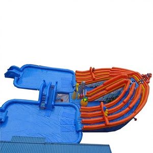 Parc aquatique <span class=keywords><strong>gonflable</strong></span> commercial 2 piscines 30x25x8m <span class=keywords><strong>Jeux</strong></span> aquatiques amusants imperméables Adultes Enfants 500kg Installations de divertissement - Product Image 1