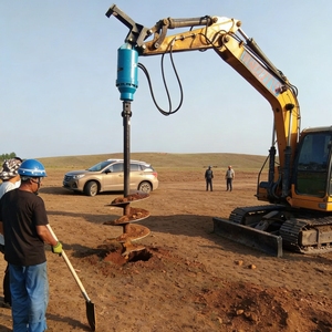 Yüksek Torklu Hidrolik Toprak Burgu Delme Makinesi (Ekskavatör, Traktör, Vinç, Beko için Toprak Delme) - Product Image 1