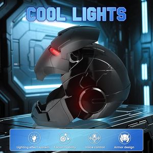 <span class=keywords><strong>Casco</strong></span> <span class=keywords><strong>Iron</strong></span> Hero MK 5 Edición Negra para Hombre, Coleccionable y Usable en Escala 1:1, con Control por Voz, Táctil y Remoto, Ojos LED - Product Image 3