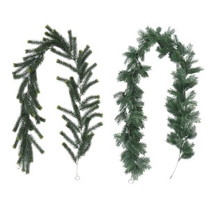Guirlande de Noël en rotin 1,8 m, aiguilles de cèdre PE, décoration de vacances pour extérieur et intérieur, ornement d'escalier, décoration de sapin de Noël - Product Image 4