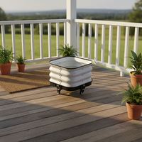 Jardinière sur roulettes TOPSTAR en alliage d'aluminium léger, auto-arrosante, écologique et durable, pour jardin surélevé en métal galvanisé à domicile