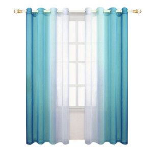 <span class=keywords><strong>Rideau</strong></span> dégradé à deux pièces avec anneau de protection et ombrage semi-transparent en haut, idéal <span class=keywords><strong>pour</strong></span> les chambres d'enfants - Product Image 4