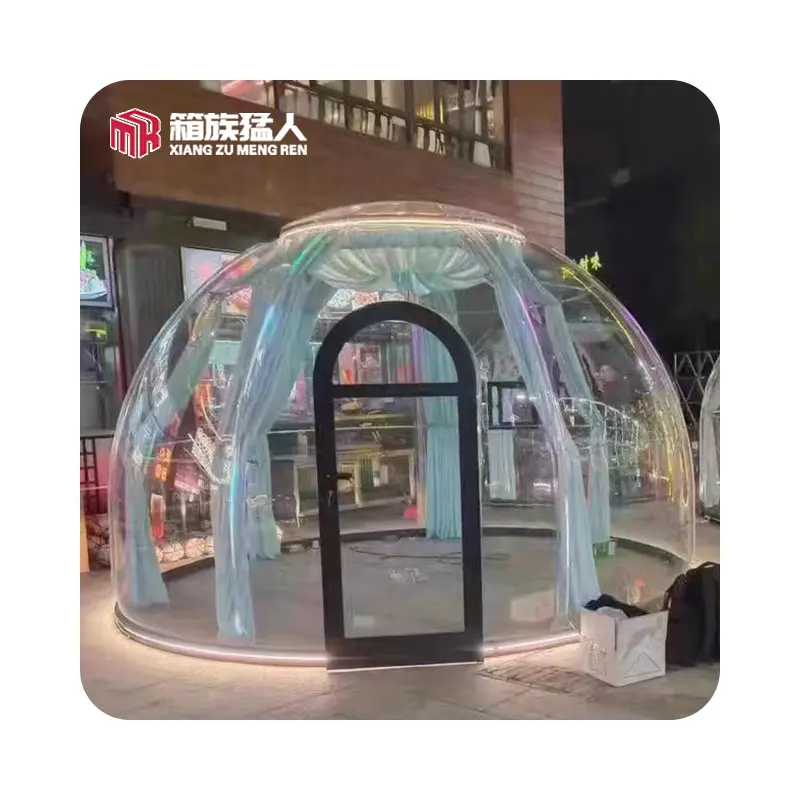 투명 대형 투명 PVC 야외 폴리 카보네이트 텐트 껌 놀이 인기 infattable 버블 하우스 돔