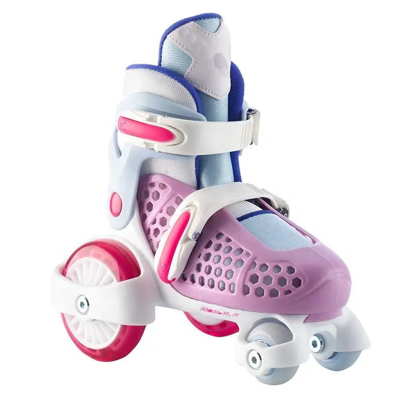 Fun Roll girl Junior Adjustable Roller beginner Skate shoe For 5-8 Years Old Kids