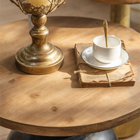 Ensemble de table basse moderne de luxe en bois pour salon et extérieur