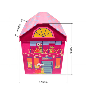 Boîte en fer blanc personnalisée en forme <span class=keywords><strong>de</strong></span> maison – Jolie boîte métallique rectangulaire motif <span class=keywords><strong>escargot</strong></span> <span class=keywords><strong>de</strong></span> dessin animé pour bonbons, biscuits, cadeaux pour enfants et faveurs <span class=keywords><strong>de</strong></span> fête - Product Image 3
