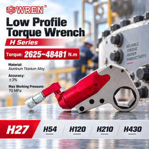 Llave dinamométrica hidráulica de perfil bajo de 700 bar, llave de cassette de alto torque para atornillado de bridas en tuberías de petróleo y gas - Product Image 1