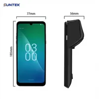 Terminal POS Portátil Suntek Android con Escáner de Código de Barras de 58 mm, Lector de Códigos QR 1D y 2D