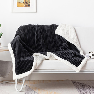 Dairui Rắn Màu Siêu Vua Nữ Hoàng Kích Thước Flannel Lông Cừu Giống Như Siêu Dày <span class=keywords><strong>Sherpa</strong></span> Chăn San Hô Nhung Dày Mùa Đông Ấm Chăn - Product Image 5