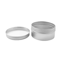 Pot en aluminium sans soudure avec couvercle à vis pour cosmétiques, 5ml, 10ml, 15ml, 30ml, 50ml, 60ml, 100ml, 120ml, 150ml, 250ml