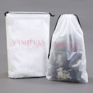 Bolsas de Embalaje de Plástico Transparente Esmerilado con Cordón de EVA, Resistentes al Agua, con Logotipo Personalizado, para Prendas de Vestir, Venta al Por Mayor - Product Image 2