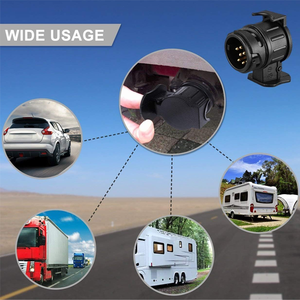 Adaptateur de <span class=keywords><strong>prise</strong></span> de courant 12V pour <span class=keywords><strong>remorque</strong></span>, caravane, <span class=keywords><strong>voiture</strong></span>, camion, convertisseur électrique européen 13 broches vers 7 broches - Product Image 6