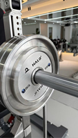 Haltères en acier inoxydable 304 Muscle Cherry Strength, article de luxe silencieux en alliage de titane, équipement de gym, usage commercial.