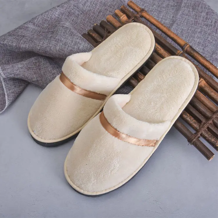 In Stock Travel Slippers Closed Toe White/Gray/Blue Hotel Home Airline SPA Disposable Slippers