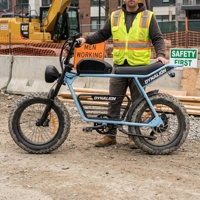 Moto tout-terrain électrique avec freins à disque hydrauliques, véhicule de chantier pour patrouilles sur les routes de construction