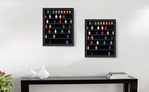 Grande vitrine murale noire avec cadre miroir pour figurines <span class=keywords><strong>Lego</strong></span> et <span class=keywords><strong>mini</strong></span> figurines d'<span class=keywords><strong>action</strong></span> - Product Image 4