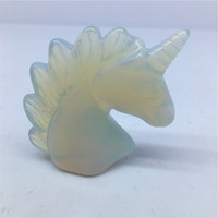 Statues d'unicornes en jade 100% naturel, sculptées à la main, pour la maison, usage domestique, feng shui.