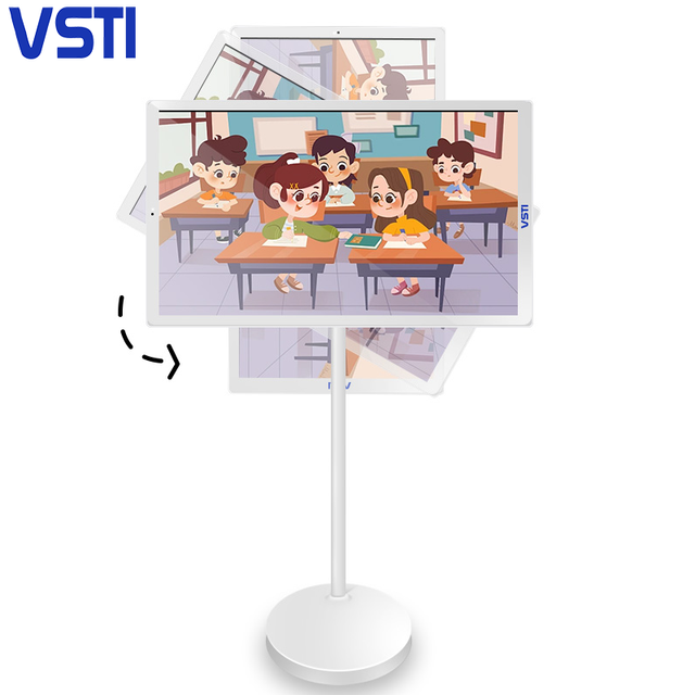 VSTI 27 Inch Android12 Smart Interactive Display Portable White TV 128G 60Hz 5H 9H Battery Wireless Touch Screen Monitor