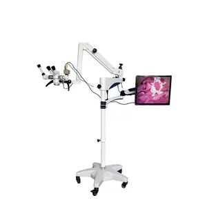 Dentale Oftalmologia Eye Funzionamento Microscopio 45 Gradi Inclinato Angolo di Osservazione Telecamera e il Monitor Agganciabile