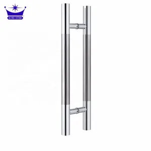 High Quality H Shaped Glass Door Handle , Stainless Steel Tube Shower Pull Handle