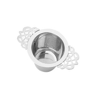 En gros Syh1408 Infuseur à thé réutilisable en acier inoxydable, passoire à mailles fines avec 2 poignées et couvercle, ensemble d'ustensiles pour thé en vrac - Product Image 2