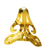 WINSTAR 1,5mm Dekorative Sofa-Accessoires 5-Zoll Couchtisch-Füße Goldene Metall-Möbelbeine mit Gummi
