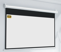 Écran de projection motorisé Cavvits Home Cinema 3D 8K, double commande, PVC gris, 100/120 pouces, portable, 4:3/16:9, électrique, 1 an de garantie