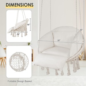 Tùy Chỉnh Gấp Trọng Lượng Nhẹ Treo Sợi Dây Thừng Đu Ghế Bán Buôn Nhiệm Vụ Nặng Nề Xách Tay Võng Sunte - Product Image 6