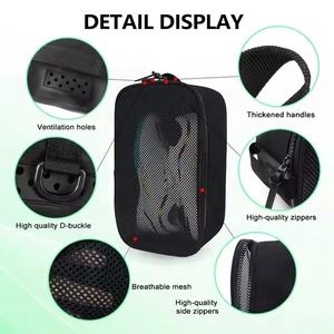 Özel Logo fermuar durumda nefes ayakkabı çantası taşınabilir futbol su geçirmez seyahat taşıyıcısı spor Golf futbol ayakkabısı Boot Sneaker çantası - Product Image 4