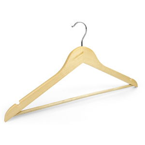 Appendiabiti in Legno Massello di Grado A WOODSTAR, Antiscivolo, per Risparmio di Spazio in Negozi, Supermercati, Bagni e Uso Esterno - Product Image 1