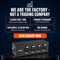 Boîtier d'interface audio RJ45 vers XLR 2 canaux avec boîtier en aluminium et connecteurs verrouillables pour répétitions de groupe, église, sonorisation