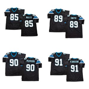 Maillot de rugby vintage pour homme, style cousu, Kevin Greene, <span class=keywords><strong>Julius</strong></span> Peppers, Steve Smith Sr., Luke Kuechly, Sam Mills, tailles S-3XL, livraison rapide - Product Image 1