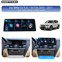 Sistema Linux de 12.8 Pulgadas y 2400*900 para BMW X3 F25 X4 F26 NBT, Pantalla Táctil Inalámbrica con Apple CarPlay y Android Auto, Estéreo para Auto