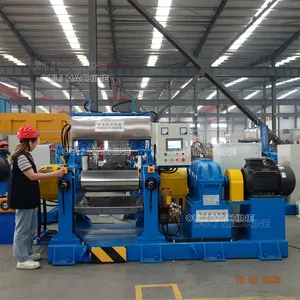 High quality two roller rubber mixing mill with stock blender machine,XK-360 rubber two roller mixing mill machinery