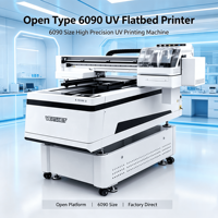 Versijet New 60X90CM 3heads I3200 Printer UV Ink Flatbed Hybrid Mendukung Bahan Flat/Roll & Pencetakan DTF