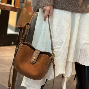 Ando <b>Bag</b> Vintage Suede Cowhide Leather <b>Saddle</b> <b>Bag</b> <b>Women</b> Shoulder Crossbody <b>Bag</b> with Adjustable Strap - Product Image 3